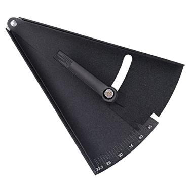 Imagem de Fafeicy Dispositivo Elétrico de ângulo Variável, Braçadeira de ângulo Preto de Ferro, Design de Parafuso Ajustável, Escala Clara, Leitura Precisa, para Ferramentas de Marcenaria (Transferidor 45°)