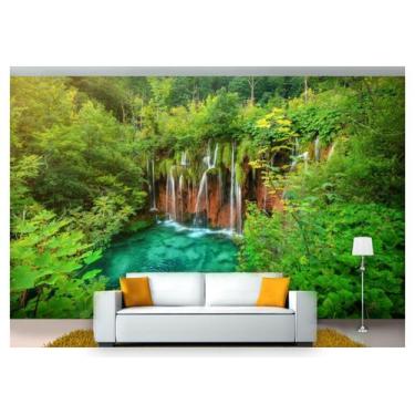 Imagem de Papel De Parede Cachoeira Natureza Mata 3D Nch202 - Você Decora