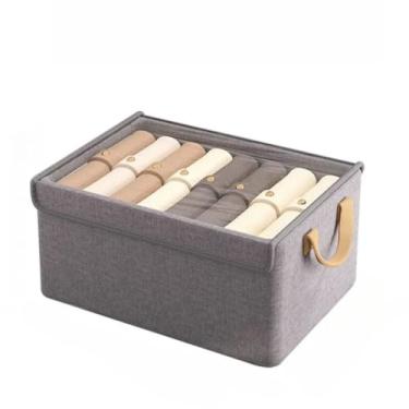 Imagem de Caixa Organizadora com Tampa e Estrutura em Arame – Armazenamento para Roupas e Calças | Anti-Poeira, Anti-Umidade, Material Resistente(1 Caixa Com Tampa)