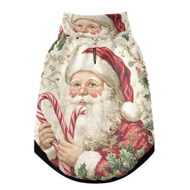 Imagem de SEHANY Casaco de Natal para cães pequenos, superquente à prova de vento, jaqueta de inverno macia e aconchegante para animais de estimação, moletom para clima frio de neve com furo de trela, P