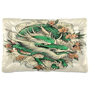 Imagem de SEHANY Cama de dragão vintage para cães e gatos com fundo antiderrapante, cama de canil, colchão macio para animais de estimação, lavável, almofada para cães pequenos, médios e grandes, gatos, 61 x 45