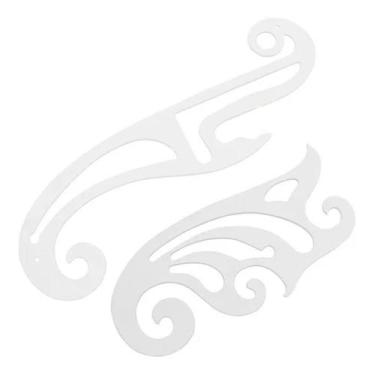 Imagem de Réguas Curva Francesa 33x15 E 42x12 Molde Alfaiate Confecção - LAPIDAR