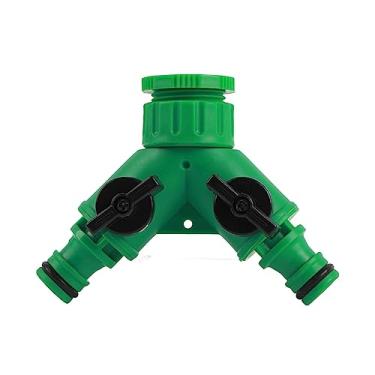 Imagem de AUNMAS Divisor de água, Adaptador de Torneira de 3 Vias, 1 Entrada e 2 Saídas Com Anéis de Vedação e Interruptor de Válvula de Esfera, para Máquina de Lavar e Jardinagem (DN15 DN20 Plástico)