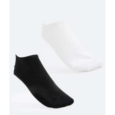 Imagem de Kit 2 Pares Meias Invisíveis Feminina Básicas Marisa-56354, 34/39, Pre