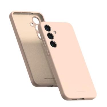 Imagem de GOOSPERY Capa de silicone líquido projetada para Galaxy S24 Plus com toque macio e sedoso, proteção total à prova de choque, com forro de microfibra macia - Rosa