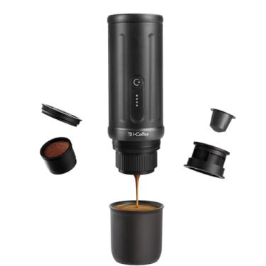 Imagem de iCoffee Máquina de Café Expresso Portátil Profissional: Extração Sem Fio, Pressão de 9 Bar, Pré-infusão Inteligente e Longa Autonomia