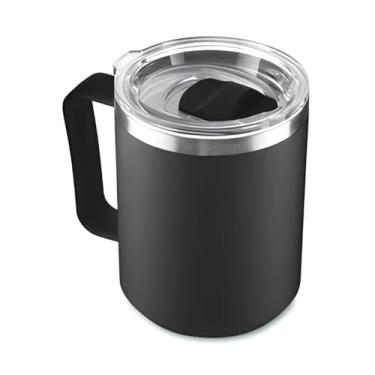 Imagem de Caneca Térmica Café 450ml com Tampa Aço Inox Parede Dupla Preto