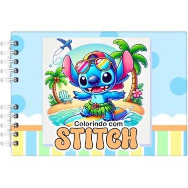 Imagem de Livro de Colorir Antistress 50 Páginas Desenhos Variados, Capa Dura, Relaxante e Criativo para Crianças e Adultos! (ROSA - STITCH)