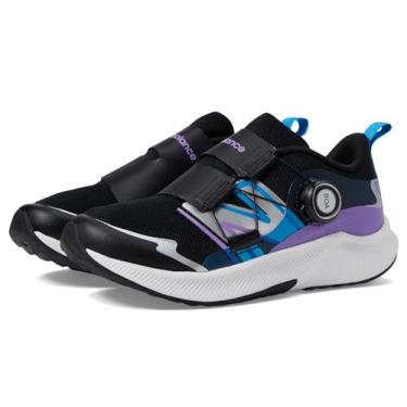 Imagem de New Balance DynaSoft Reveal V4 Boa Tênis de corrida infantil, Preto/Roxo Fade/Spice Blue, 6.5 Big Kid