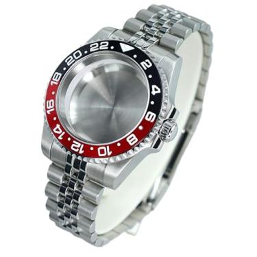 Imagem de FEIYASHI Caixa de relógio de mergulho de aço GMT de dois tons 200 m à prova d'água para movimento NH35/34/36/38 4R36 Miyota8215 ETA2824, Tampa inferior sólida 2, For Miyota8215 8205 Movement, Caixa de