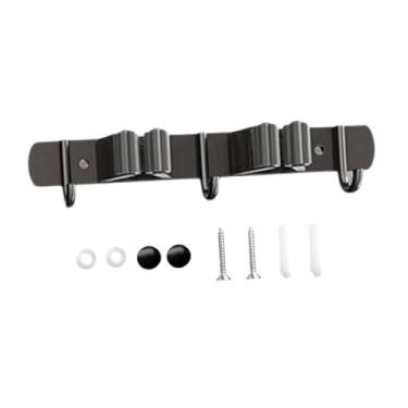 Imagem de YWJLQH Suporte de parede para vassoura e esfregão em aço inoxidável, multifuncional, antiderrapante, ideal para casa, banheiro, lavanderia e cozinha, 2 Suportes, 3