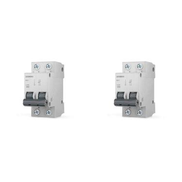 Imagem de Kit 2 Disjuntor Interruptor Bipolar Siemens Curva B 25A