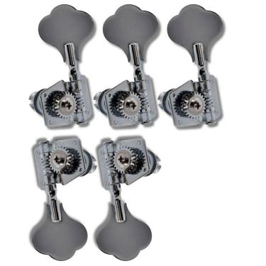 Imagem de Kit Tarraxa Baixo Jazz Bass Standart Cromado Mhb01 3 + 2