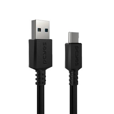 Imagem de Cabo USB a 2.0 Macho P/ USB TIPO-C - Preto - 1 Metro - PUACP-10