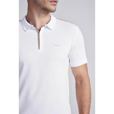 Imagem de Camisa Polo Piquet Slim Fit - Branco - HIGHSTIL, Branco, M