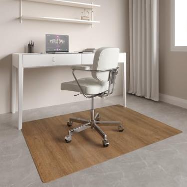 Imagem de Tapete resistente atualizado de 91 cm x 122 cm para cadeira de escritório em pisos de madeira, tapetes de cadeira de PVC antiderrapante para pisos de madeira, tapete de cadeiras de mesa resistente a