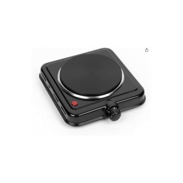 Imagem de Fogareiro Elétrico Indução 1 Boca, 1000W, 220V, Preto, Aço Esmaltado, 21x21x6cm, com Termostato de Segurança