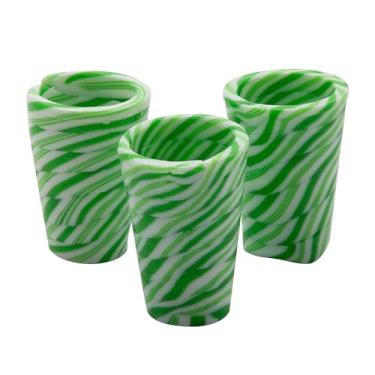 Imagem de Fun Express Copos de shot comestíveis de maçã verde e branco, verde e branco, 6 peças