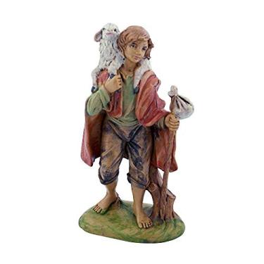 Imagem de VILLAGE GIFT IMPORTERS Coleção de Presépio de Natal de 12,7 cm - 36 estátuas diferentes - Figuras tradicionais de presépio com novos comerciantes! - Pintado à mão e feito na Itália (Shepard Boy)