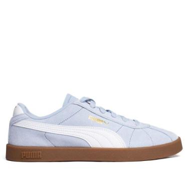 Imagem de Tênis Feminino Puma Club II Camurça Azul/Branco, Azul, Branco, 37