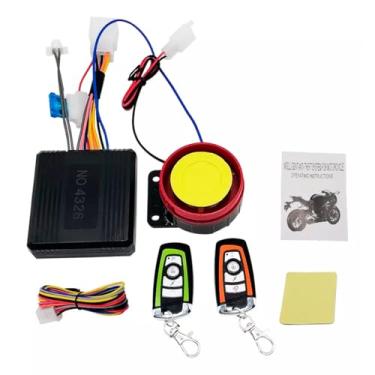Imagem de Partida Distancia Alarme Universal para Moto com Partida Remota, Sistema Antifurto 12V, Sirene 125dB, 2 Controles, Sensor de Impacto, Alcance 150m