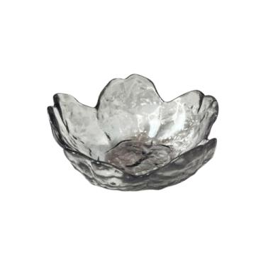 Imagem de ccHuDE Bandeja de joias em forma de flor de 25 ml, prato de bugiganga de vidro, suporte de anel, tigela de armazenamento de joias, pulseira estética, brinco, bandeja decorativa floral, prato de joias