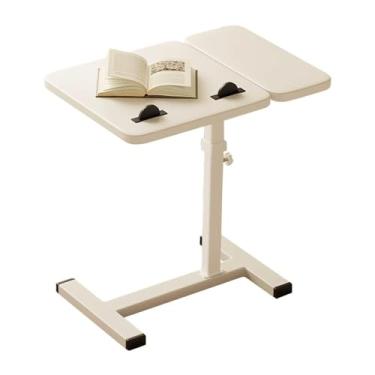 Imagem de HGTRH Mesa dobrável, mesa inclinável, mesa lateral, ajuste de altura de 61 a 119 cm, barras antiquedas, mesa de chão, mesa de computador, computador, estação de trabalho para escritório, casa B