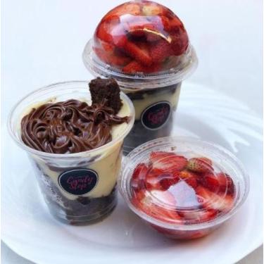 Imagem de 10 uni Copo Bolha de 400 ml com Divisória / Tampa Reta - Ideal para Co