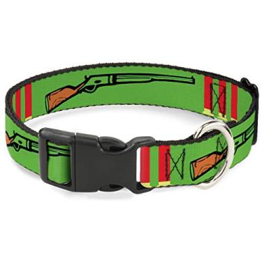 Imagem de Buckle-Down Coleira Breakaway Cat - Espingarda e conchas verdes