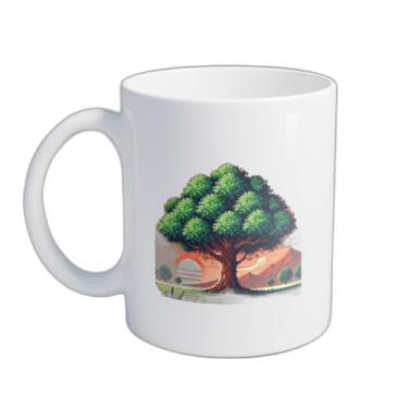 Imagem de Caneca Xícara de Café Porcelana 300ml Com Design Lush Tree