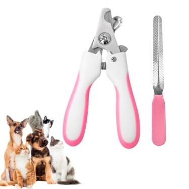 Imagem de Alicate Pet Tesoura Corte De Unhas Cachorro Gato Com Lixa Cor:Rosa