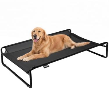Imagem de Cama Suspensa para Cachorros Pet Grande Antiderrapantes Respirável Preto GG 110x77x21 cm