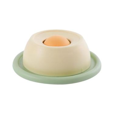 Imagem de Generic Alimentador lento para gatos, brinquedo interativo, a mordidas, lavável, anti-engasgo, dispensador de comida portátil e prático para gatos, Amarelo