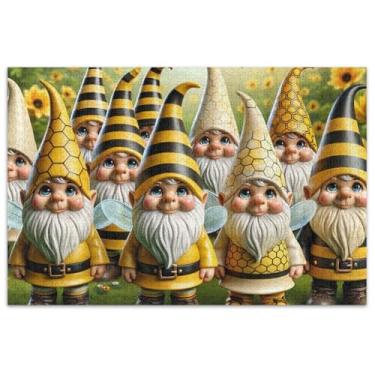 Imagem de Quebra-cabeça de gnomos de abelha jardim adulto 500 peças amigos família presentes jogos família quebra-cabeças brinquedo arte jogo