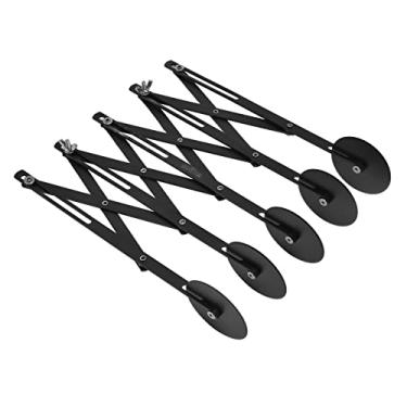 Imagem de GLOGLOW Faca para Produtos de Panificação, Cortador de Massa Multirodas Com Largura Ajustável para Pizza e Doces Massa de Aço Inoxidável Nan (5 Rolos 11cm)