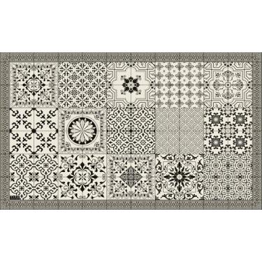 Imagem de IRI-GIRI Tapete de vinil para cozinha decorativo linóleo PVC piso de azulejo, colorido, durável, antiderrapante, lavável à mão e protege pisos 99,8 cm x 59,9 cm, Nobility 297