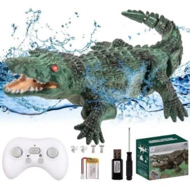 Imagem de Barco Crocodilo Realista De Brinquedo Com Controle Remoto