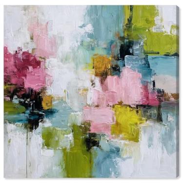 Imagem de Happy Jumble III Impressão em tela Coastal Wall Art por Art Remedy, Gallery Wrapped, 40,6 x 40,6 cm