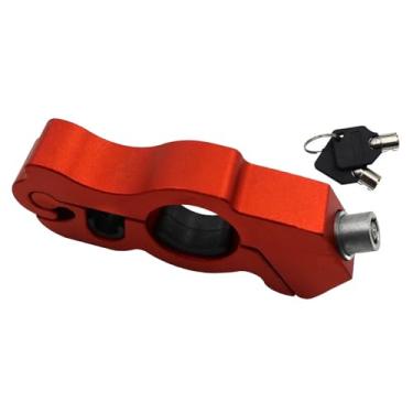 Imagem de Generic Trava de Guidão de Alumínio CNC Antifurto para Motocicleta para ATVs, Ciclomotores e Scooters à Prova D'água, Resistente Ao Calor, à Prova de Ferrugem, Ajuste Universal de 1,5 Polegadas + 2