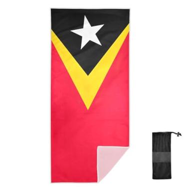 Imagem de Joitme File Toalhas infantis com bandeira de Timor Leste, 76 x 152 cm, toalhas de piscina, toalhas de natação para crianças