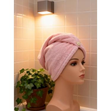 Imagem de Toalha de cabelo de microfibra para mulheres, turbante de secagem rápida de lã coral espessa, touca de secagem absorvente para chuveiro de cabelo longo