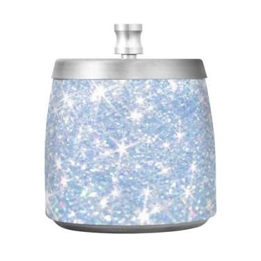 Imagem de Cinzeiro de erva daninha com glitter pérola, cinzeiro anti-mosca de aço inoxidável, cinzeiro doméstico