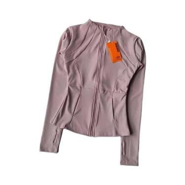 Imagem de Jaqueta Esportiva Feminina Slim Fit De Manga Longa Para Yoga E Treino 