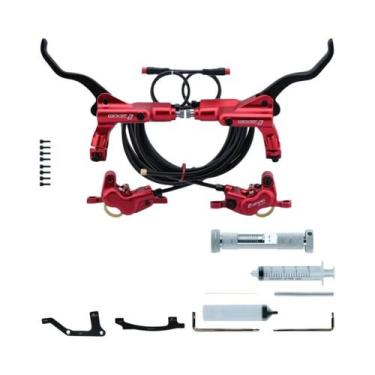 Imagem de Freio Hidráulico De Disco De 4 Pistões ZOOM HB-876E Preto Vermelho 160