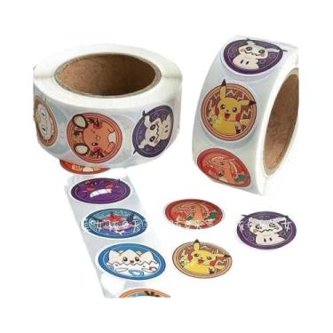 Imagem de Adesivos Kawaii De Pokémon 500PCS Pikachu Charizard Selos Redondos Gra