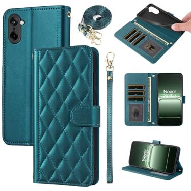 Imagem de Furiet Argyle Capa carteira para OnePlus Ace 5 Racing com alça removível de pulso/ombro compartimentos para cartões, bolsa fólio, acessórios de couro PU de luxo para 1 + 1 + Ace5 5Racing feminina