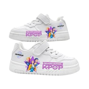 Imagem de Tênis Esportivos Brancos Antiderrapantes E Respiráveis Para Crianças, 