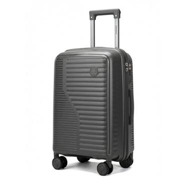 Imagem de Mala de Bordo Dermond PRO | Super Resistente, Cadeado Embutido e Rodas Silenciosas Removíveis (Cinza Grafite)
