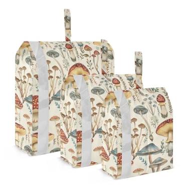 Imagem de xigua Cubos coloridos de embalagem de cogumelos para viagem, organizadores de bagagem leves, conjunto de viagem, à prova d'água, cubos de compressão para acessórios de viagem, 3 pacotes