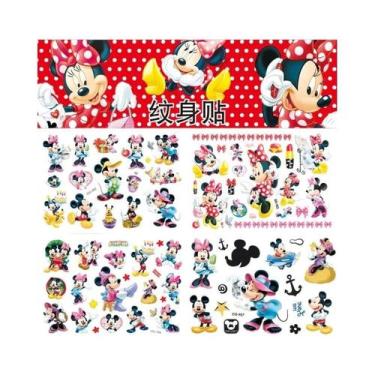 Imagem de Tatuagens Temporárias Minnie Mickey Adesivos Suprimentos Para Festa De